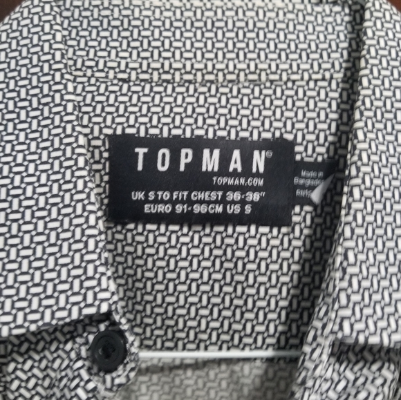 TopMan shirt pattern navy - Picture 5 of 7